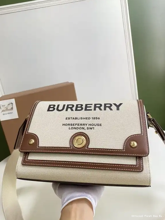 Official First Bag Ru BURBERRY Crossbody Note Bag-25-8.5-18cm 0504